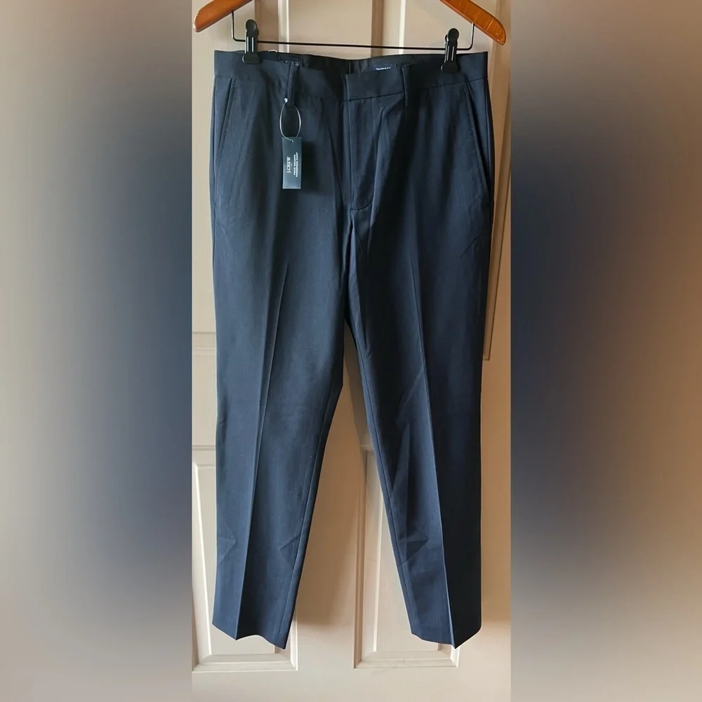 J Crew Factory Men's Navy Tapered Four Season Thompson Pants NWT 30 x 32 #1365